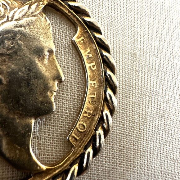 Vintage Napoleon Coin Medallion Necklace - Picture 3 of 7